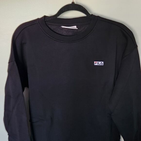 Fila Stina Fleece Lined Crewneck Athletic Pullover Sweatshirt Size Large - Picture 2 of 7